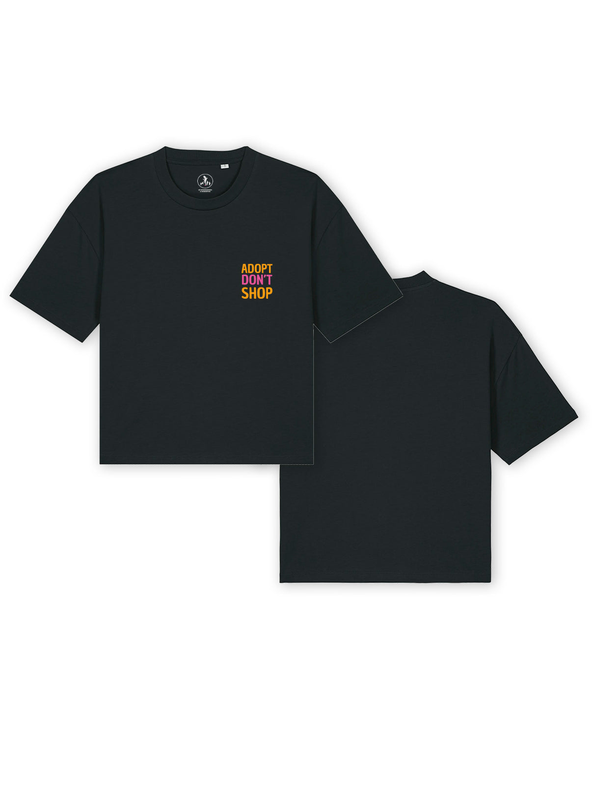 Cropped T-Shirt "Adopt don't Shop"