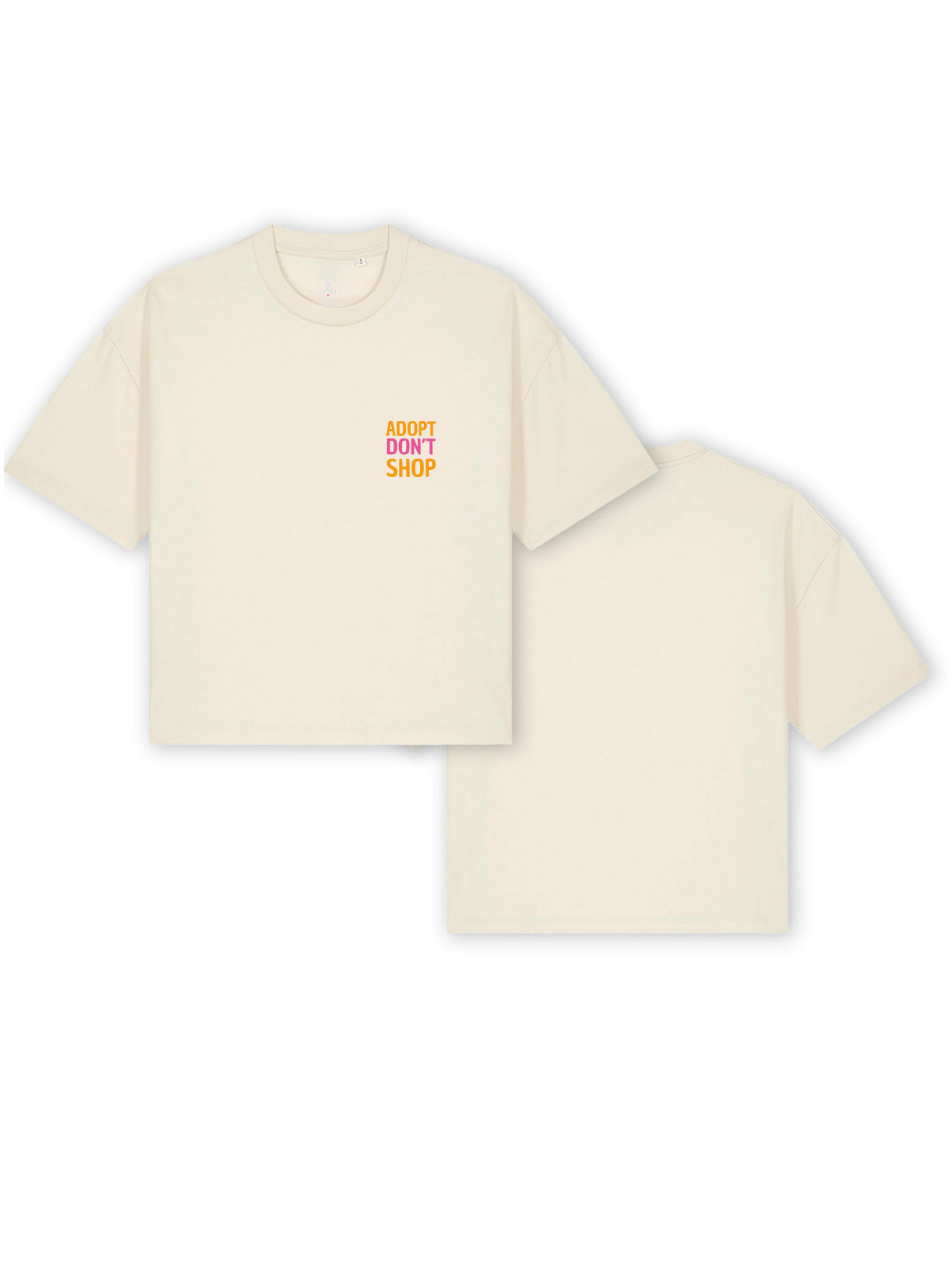 Cropped T-Shirt "Adopt don't Shop"